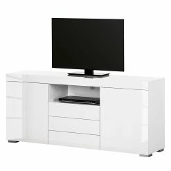Fredriks Sideboard Roomconcept - Inkl.Beleuchtung - Hochglanz Weiß