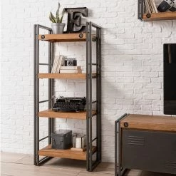 Ars manufacti Regal Manchester IV - Akazie massiv / Metall - Akazie / Anthrazit -Möbel Verkäufe 2024 1000008842 200430 15154400006 DETAILS P000000001000008842