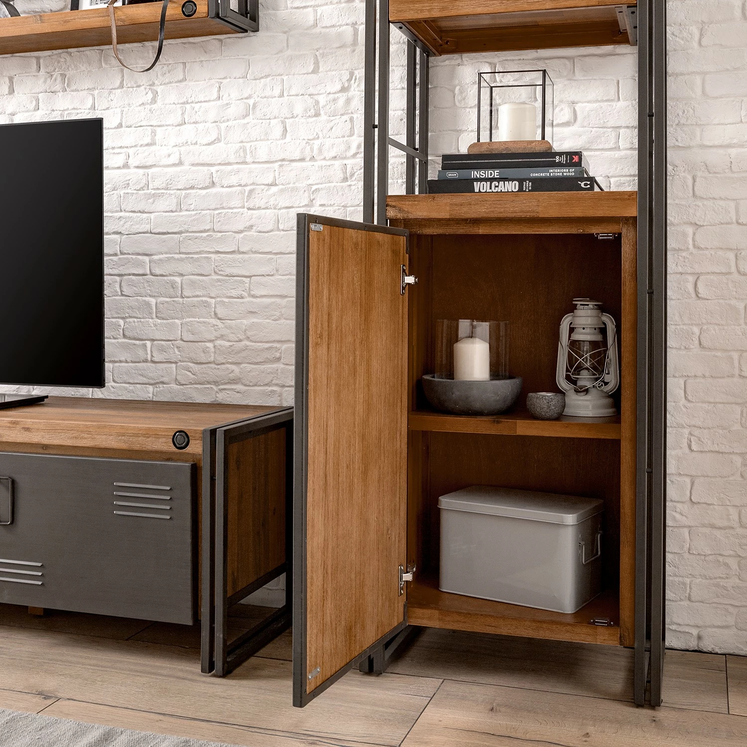 Ars manufacti Regal Manchester V - Akazie teilmassiv / Metall - Akazie / Anthrazit 16 Ars manufacti Regal Manchester V - Akazie teilmassiv / Metall - Akazie / Anthrazit – Bild 14