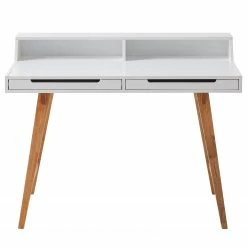 Mørteens Schreibtisch Birkum - Trompetenbaum teilmassiv - Weiß / Trompetenbaum -Möbel Verkäufe 2024 1000027351 200702 09552400004 DETAILS P000000001000027351