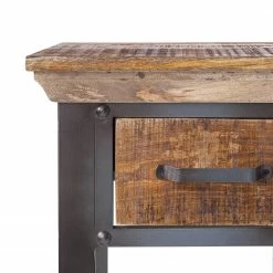 Ars manufacti Schreibtisch Hunter - Massivholz Mango / Metall - Mango / Blaugrau -Möbel Verkäufe 2024 1000050847 200616 12205700008 DETAILS P000000001000050847