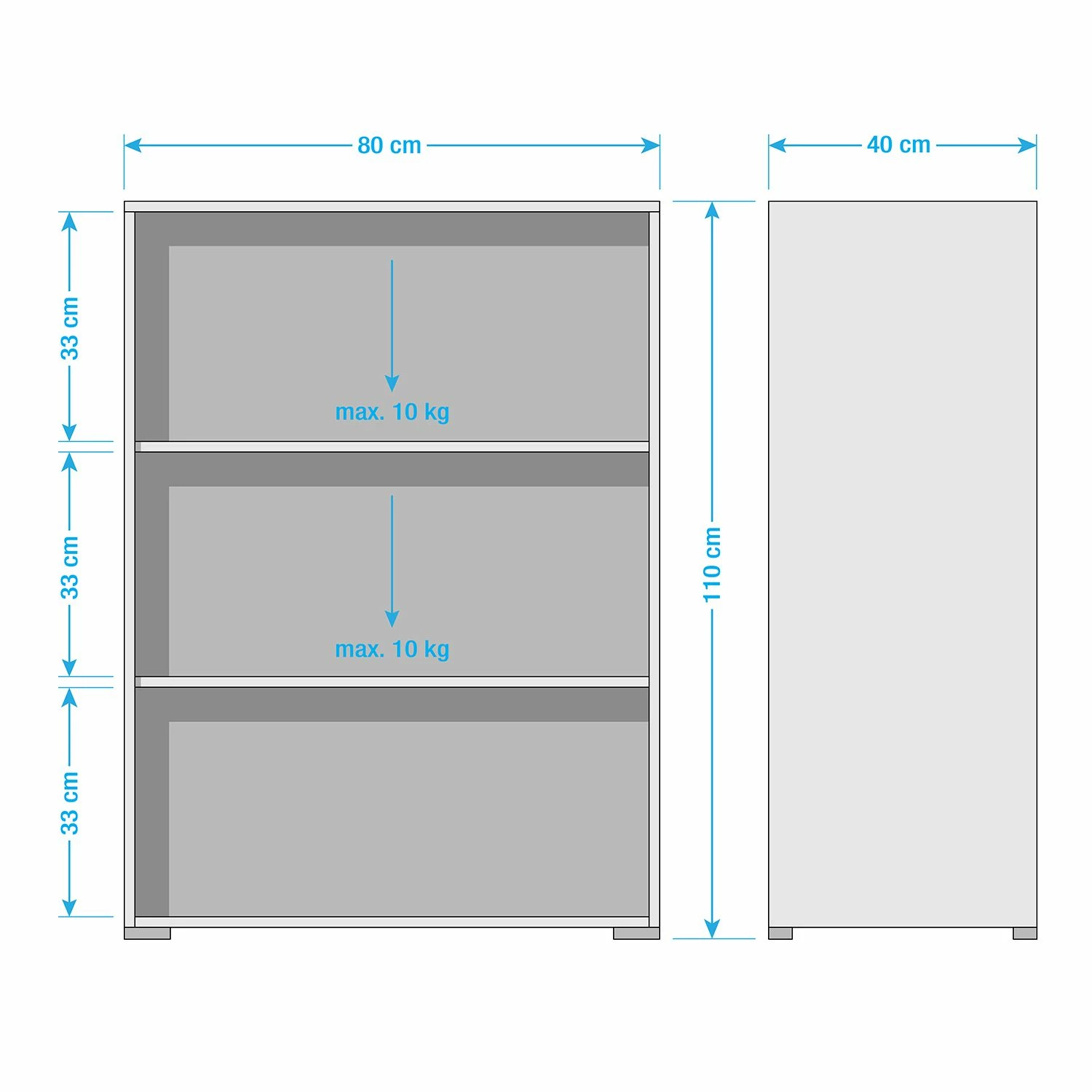 Aktenschrank Merit I - Eiche Sonoma Dekor / Hochglanz Weiß 6 Aktenschrank Merit I - Eiche Sonoma Dekor / Hochglanz Weiß – Bild 4