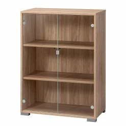 Aktenschrank Merit II - Eiche Sonoma Dekor / Klarglas