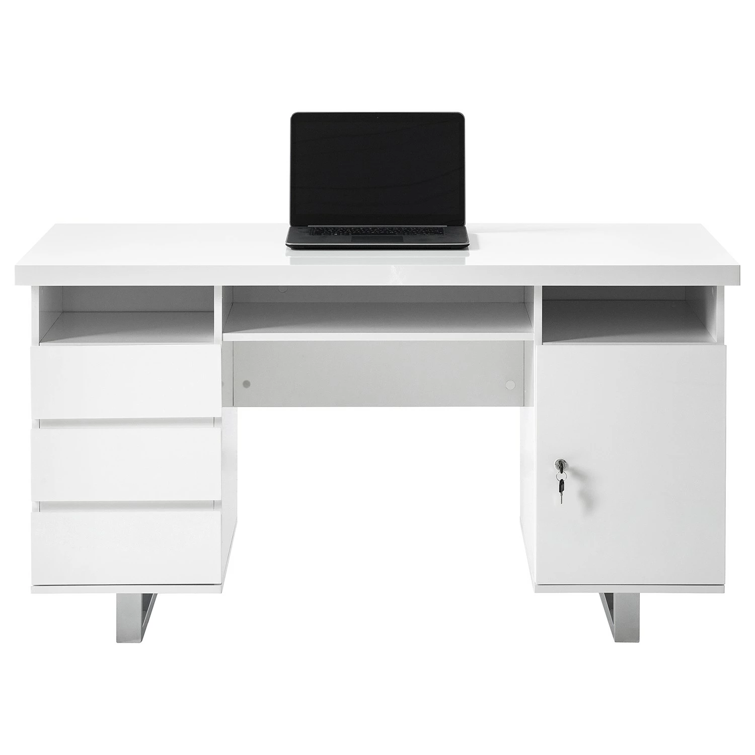 Fredriks Schreibtisch Paddington - Hochglanz Weiß 9 Fredriks Schreibtisch Paddington - Hochglanz Weiß – Bild 7