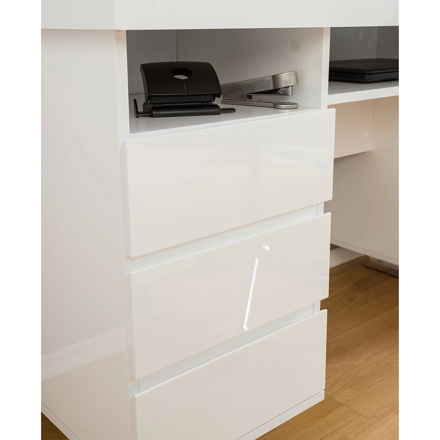 Fredriks Schreibtisch Paddington - Hochglanz Weiß 18 Fredriks Schreibtisch Paddington - Hochglanz Weiß – Bild 16