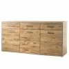 Ars Natura Sideboard Lopburi - Eiche Bianco teilmassiv - Eiche Bianco / Schiefer