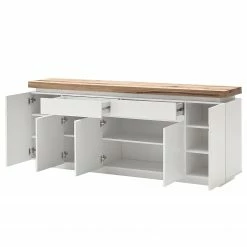 Fredriks Sideboard Roble III - Inkl. Beleuchtung - Eiche / Matt Weiß -Möbel Verkäufe 2024 1000064533 210723 15384800006 DETAILS P000000001000064533