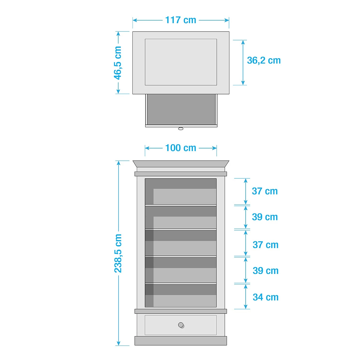 Maison Belfort Bücherregal Azjana II - Schwarz 8 Maison Belfort Bücherregal Azjana II - Schwarz – Bild 6