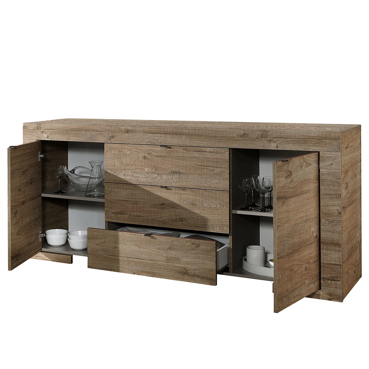 LC Spa Sideboard Milano LC - Eiche Dunkel Dekor 7 LC Spa Sideboard Milano LC - Eiche Dunkel Dekor – Bild 5