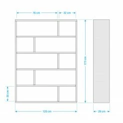Temahome Regal Dublin - Weiß - Höhe: 173 cm -Möbel Verkäufe 2024 1000094969 201002 14512800001 SKETCH DETAILS P000000001000094969 sketch