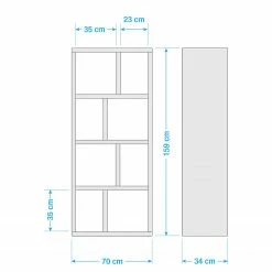 Temahome Regal Berlin - Walnuss - 70 x 159 cm -Möbel Verkäufe 2024 1000094979 190926 12223200001 SKETCH DETAILS P000000001000094979 sketch