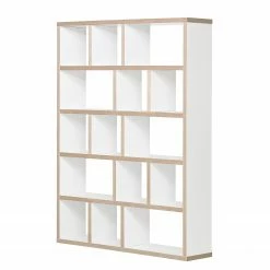 Temahome Regal Berlin - Weiß / Hellbraun - 150 x 198 cm