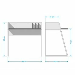 Temahome Schreibtisch Volga - Weiß / Eiche -Möbel Verkäufe 2024 1000095041 100 GALLERYIMAGES P000000001000095041