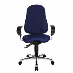 Topstar Bürodrehstuhl Sitness 10 - Kunstfaser / Metall - Blau / Chrom -Möbel Verkäufe 2024 1000096510 190208 08091100266 GALLERYIMAGES P000000001000096510