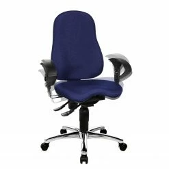 Topstar Bürodrehstuhl Sitness 10 - Kunstfaser / Metall - Blau / Chrom -Möbel Verkäufe 2024 1000096510 190208 08091100272 GALLERYIMAGES P000000001000096510