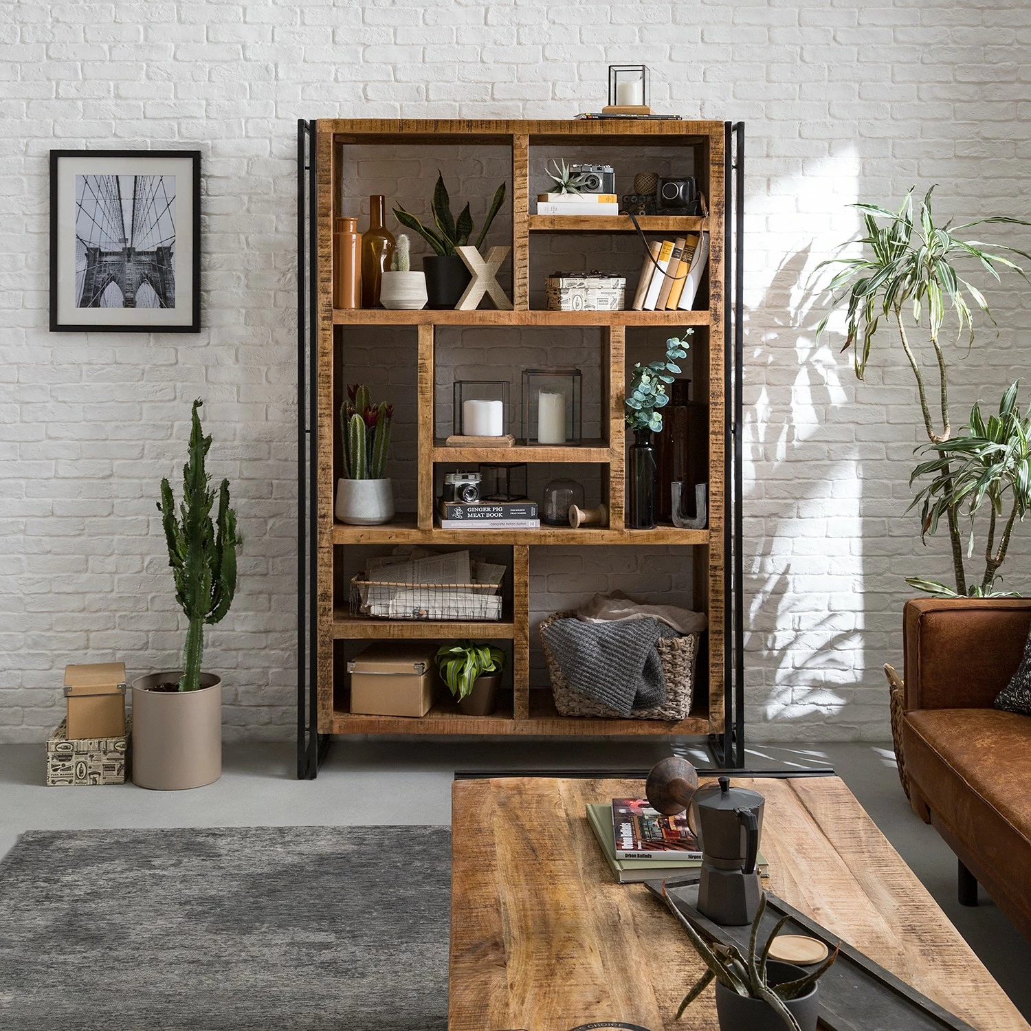 Wolf-Möbel Regal Iron II - Mango massiv / Eisen 5 Wolf-Möbel Regal Iron II - Mango massiv / Eisen – Bild 3