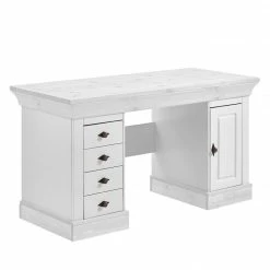 Maison Belfort Schreibtisch Bergen - Kiefer massiv - Kiefer Weiß -Möbel Verkäufe 2024 1000104280 211122 08320400287 DETAILS P000000001000104280