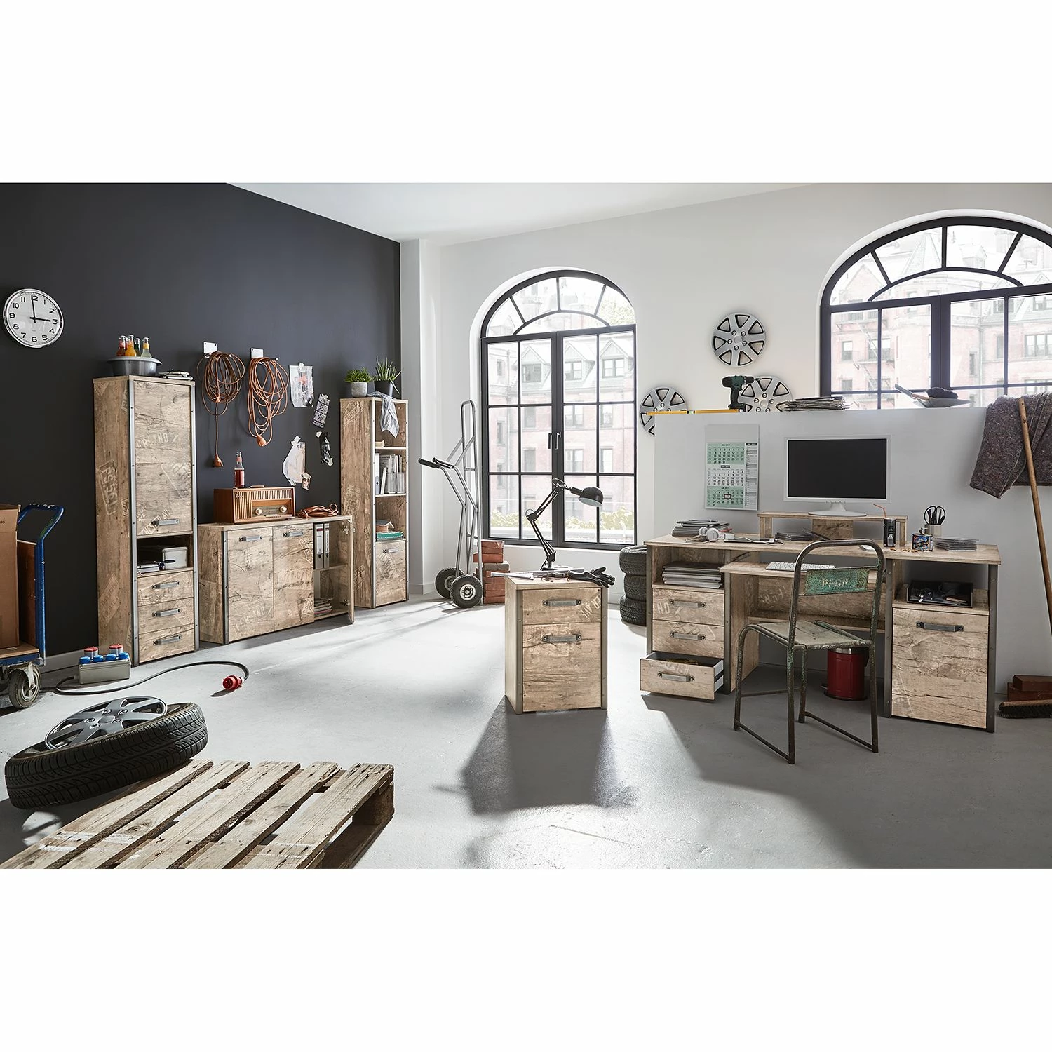 Schildmeyer Schreibtisch Harkon I - Eiche Findus Dekor 5 Schildmeyer Schreibtisch Harkon I - Eiche Findus Dekor – Bild 3