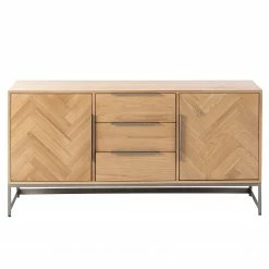 Ars manufacti Sideboard Dharai - Echtholzfurnier / Metall - Eiche / Silber -Möbel Verkäufe 2024 1000117155 180702 13320602 GALLERYIMAGES P000000001000117155