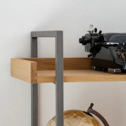 Ars manufacti Bücherregal Dharai I - Echtholzfurnier / Metall - Eiche / Silber -Möbel Verkäufe 2024 1000117164 180827 07154919 GALLERYIMAGES P000000001000117164