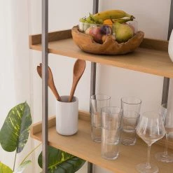 Ars manufacti Bücherregal Dharai II - Echtholzfurnier / Metall - Eiche / Silber -Möbel Verkäufe 2024 1000117167 180912 12435808 GALLERYIMAGES P000000001000117167