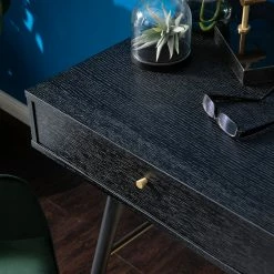 Studio Copenhagen Schreibtisch Moyo - Eiche teilmassiv / Metall - Matt Schwarz / Gold -Möbel Verkäufe 2024 1000123494 190315 15403300005 GALLERYIMAGES P000000001000123494