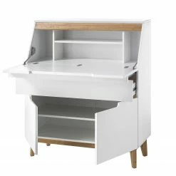 Mørteens Sekretär Tenabo - Matt Weiß / Asteiche -Möbel Verkäufe 2024 1000123519 220816 030 DETAILS P000000001000123519