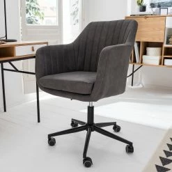 Mørteens Bürodrehstuhl Leedy - Kunstleder - Vintage Grau / Schwarz -Möbel Verkäufe 2024 1000123850 190130 10524900005 GALLERYIMAGES P000000001000123850