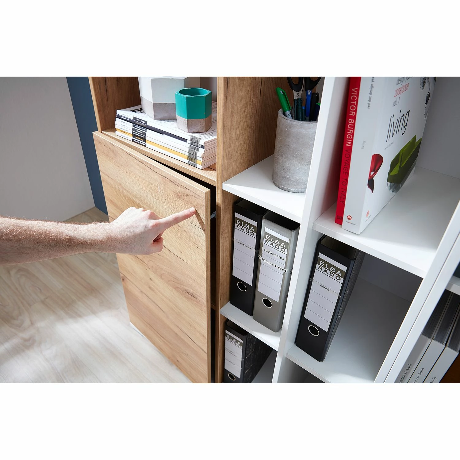 Germania Aktenschrank Lioni l - Eiche Navarra Dekor / Weiß 12 Germania Aktenschrank Lioni l - Eiche Navarra Dekor / Weiß – Bild 10