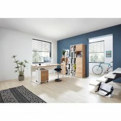 Germania Schreibtisch Lioni - Eiche Navarra Dekor / Weiß -Möbel Verkäufe 2024 1000126195 181009 10480406 MOOD GALLERYIMAGES P000000001000126195 mood