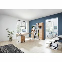 Germania Schreibtisch Lioni - Eiche Navarra Dekor / Weiß -Möbel Verkäufe 2024 1000126195 181009 10480407 MOOD GALLERYIMAGES P000000001000126195 mood