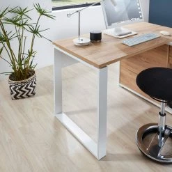 Germania Eckschreibtisch Lioni - Eiche Navarra Dekor / Weiß -Möbel Verkäufe 2024 1000126218 180716 12473929 GALLERYIMAGES P000000001000126218