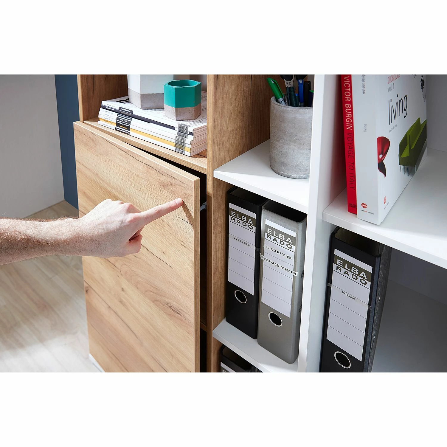 Germania Aktenschrank Lioni ll - Eiche Navarra Dekor / Weiß 15 Germania Aktenschrank Lioni ll - Eiche Navarra Dekor / Weiß – Bild 13