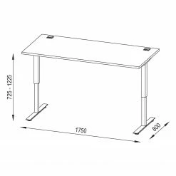 Maja Möbel Schreibtisch eDJUST II - Hellgrau / Platingrau -Möbel Verkäufe 2024 1000126634 180821 10383907 GALLERYIMAGES P000000001000126634