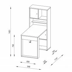 Maja Möbel Schreibtischkombination Grove - Eiche Sonoma Dekor -Möbel Verkäufe 2024 1000126636 180821 10384009 GALLERYIMAGES P000000001000126636