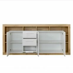 Trendteam Sideboard Rock II - Hochglanz Weiß / Wotan Eiche Dekor -Möbel Verkäufe 2024 1000128162 180905 10043745 GALLERYIMAGES P000000001000128162