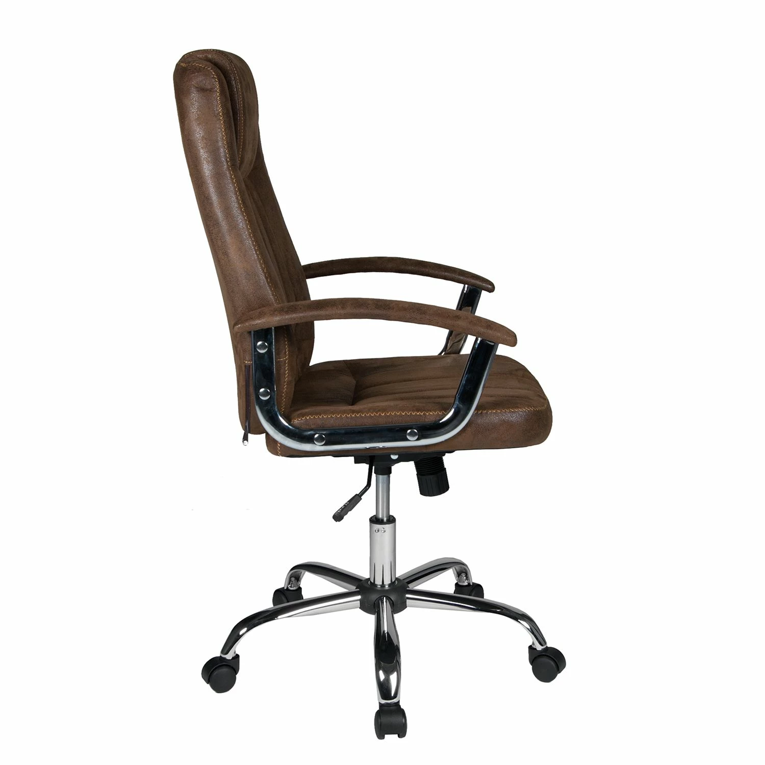 Duo Collection Chefsessel Bill - Microfaser / Metall - Vintage Braun / Chrom 6 Duo Collection Chefsessel Bill - Microfaser / Metall - Vintage Braun / Chrom – Bild 4