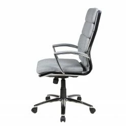 Duo Collection Chefsessel Lennes - Webstoff / Metall - Grau / Chrom -Möbel Verkäufe 2024 1000129054 180817 15164860 GALLERYIMAGES P000000001000129054