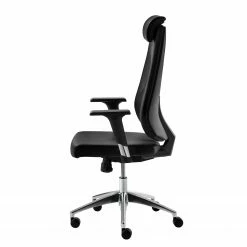 Mayer Sitzmöbel Bürodrehstuhl Lakota - Echtleder / Aluminium - Schwarz / Chrom -Möbel Verkäufe 2024 1000133111 180919 09514917 GALLERYIMAGES P000000001000133111