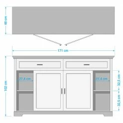 Ridgevalley Sideboard Jasmund II - Weiß -Möbel Verkäufe 2024 1000136048 190405 14520500017 GALLERYIMAGES P000000001000136048