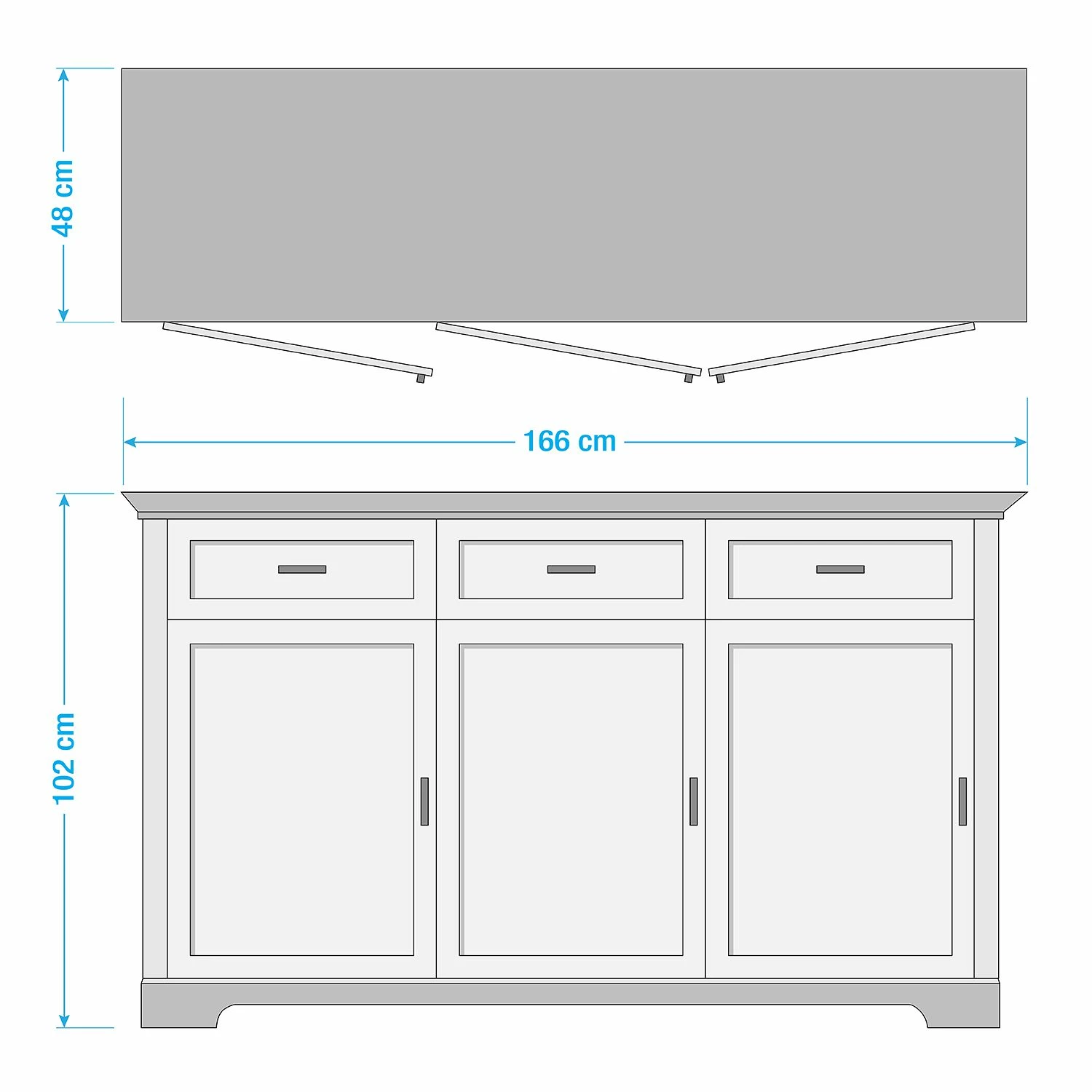 Ridgevalley Sideboard Jasmund I - Weiß 7 Ridgevalley Sideboard Jasmund I - Weiß – Bild 5