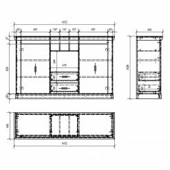 Ridgevalley Sideboard Lewk - Pinie Weiß Dekor / Pinie Dekor -Möbel Verkäufe 2024 1000136082 181219 14224000085 GALLERYIMAGES P000000001000136082