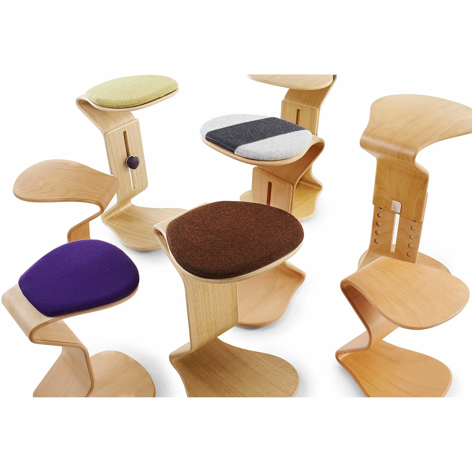 Mayer Sitzmöbel Hocker myERCOLINO - Laneve-Wolle / Echtholzfunier - Olivgelb 10 Mayer Sitzmöbel Hocker myERCOLINO - Laneve-Wolle / Echtholzfunier - Olivgelb – Bild 8