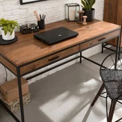 Ars manufacti Schreibtisch Grasby - Pinie massiv / Metall - Pinie / Schwarz -Möbel Verkäufe 2024 1000147153 190730 14584900011 DETAILS P000000001000147153