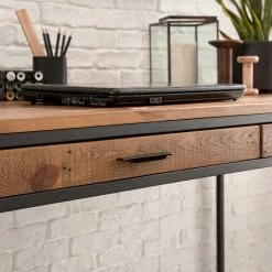 Ars manufacti Schreibtisch Grasby - Pinie massiv / Metall - Pinie / Schwarz -Möbel Verkäufe 2024 1000147153 190730 14584900012 DETAILS P000000001000147153