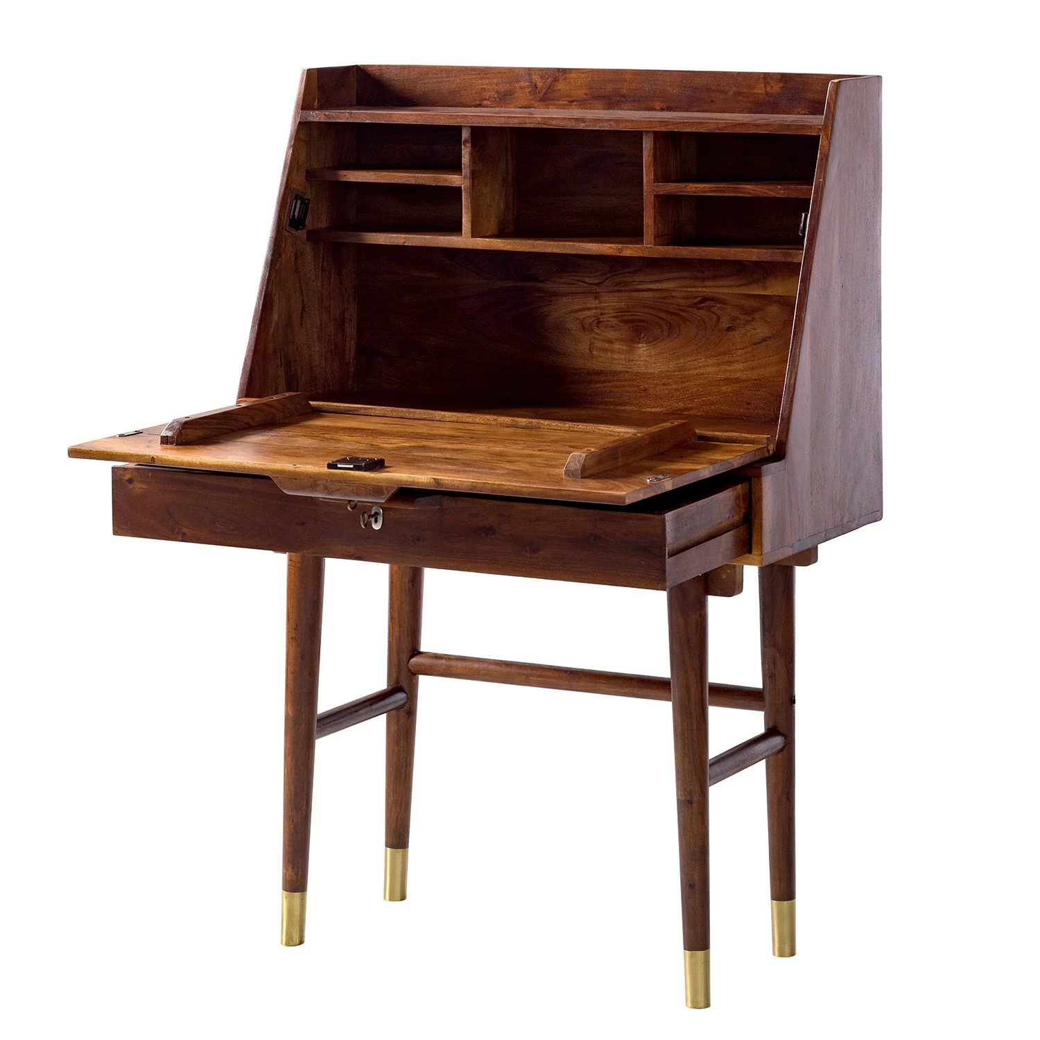 Ars manufacti Sekretär Baxley - Akazie massiv / Metall - Akazie / Gold 9 Ars manufacti Sekretär Baxley - Akazie massiv / Metall - Akazie / Gold – Bild 7