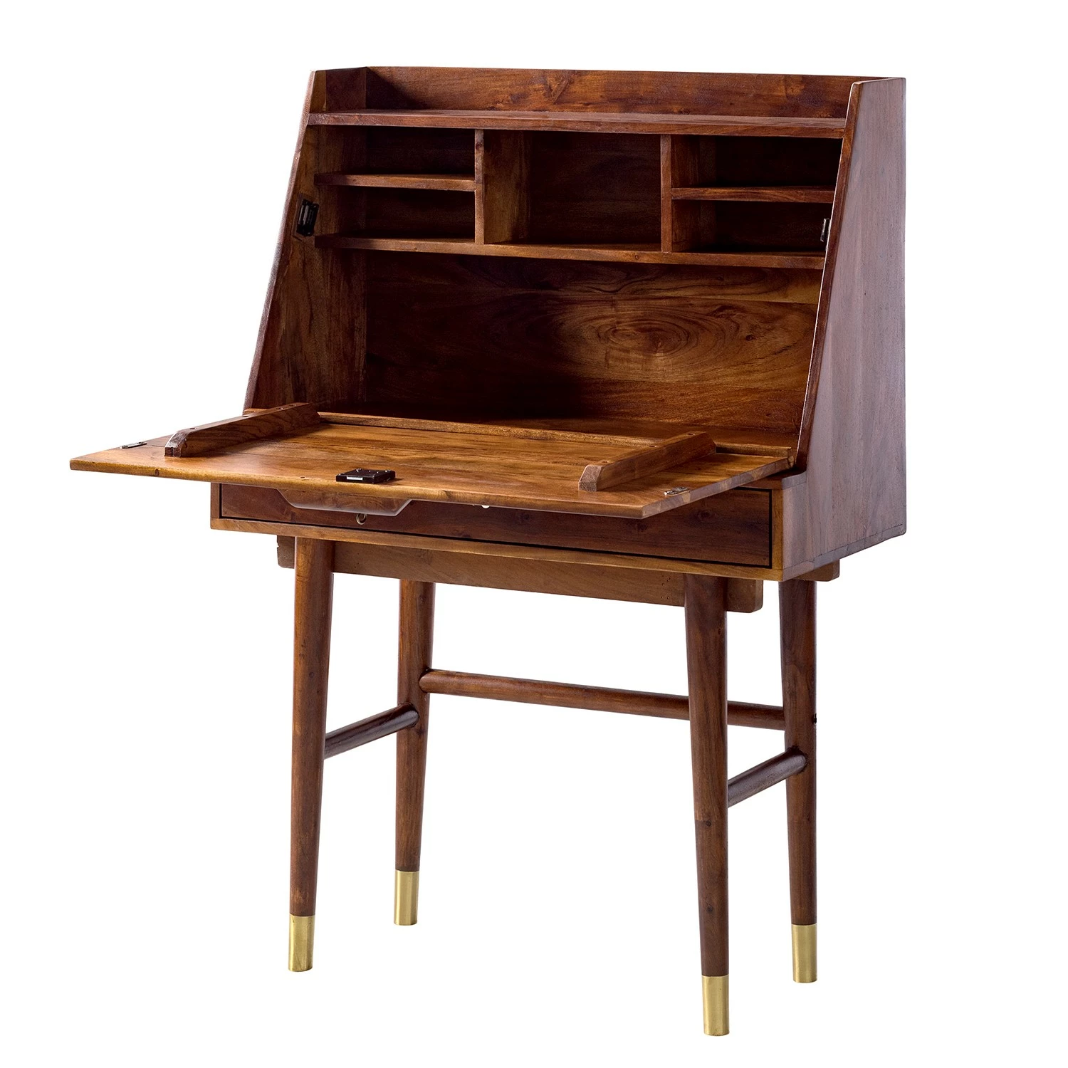 Ars manufacti Sekretär Baxley - Akazie massiv / Metall - Akazie / Gold 10 Ars manufacti Sekretär Baxley - Akazie massiv / Metall - Akazie / Gold – Bild 8