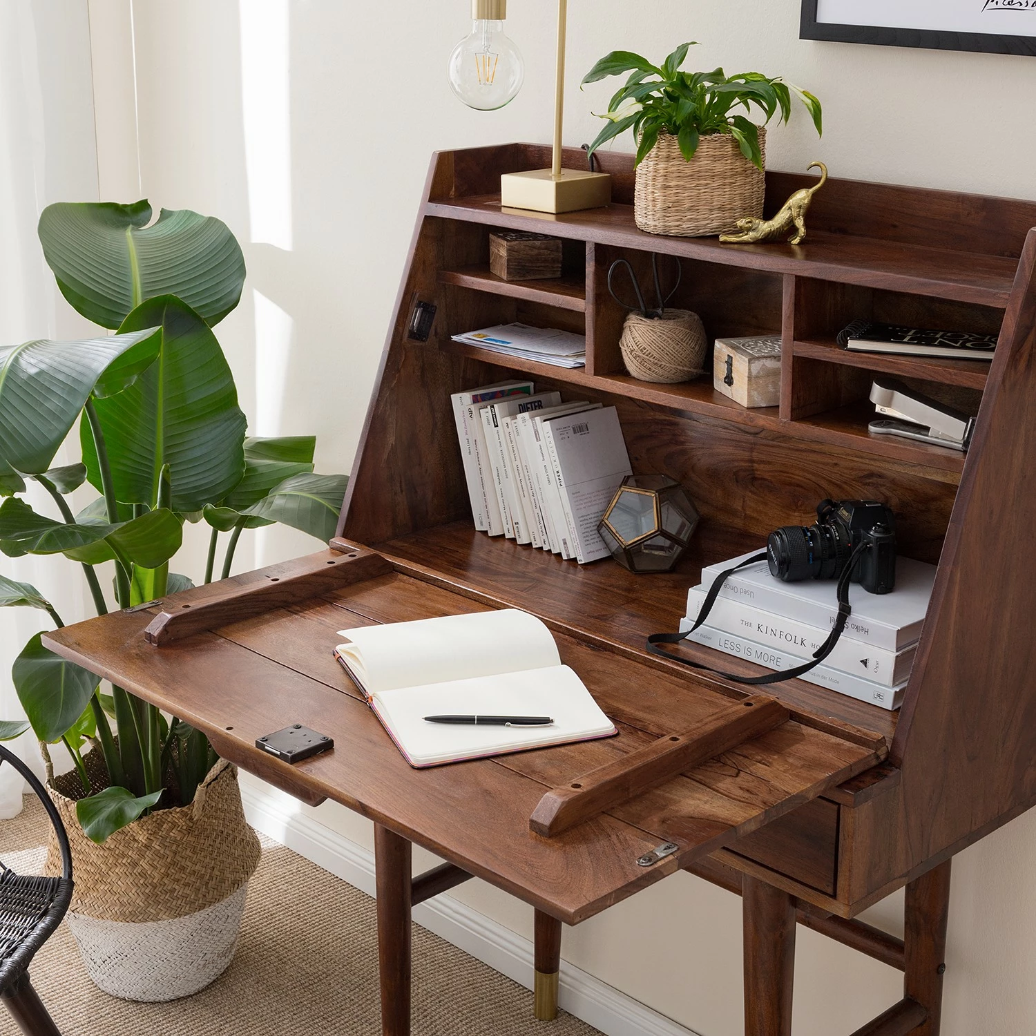 Ars manufacti Sekretär Baxley - Akazie massiv / Metall - Akazie / Gold 12 Ars manufacti Sekretär Baxley - Akazie massiv / Metall - Akazie / Gold – Bild 10