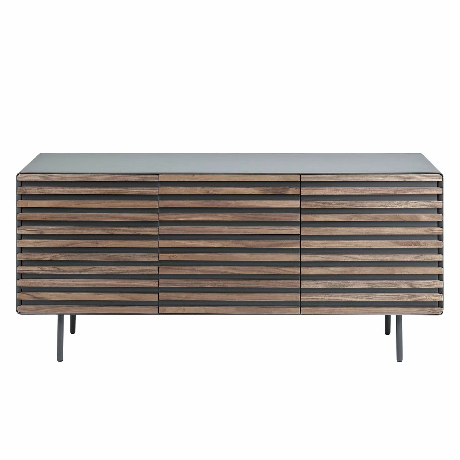 Norrwood Sideboard Kipra - Echtholzfurnier - Walnuss / Graphit 5 Norrwood Sideboard Kipra - Echtholzfurnier - Walnuss / Graphit – Bild 3