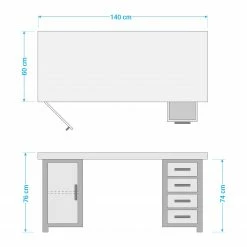 Ars manufacti Schreibtisch Hunter II - Mango massiv / Metall - Mango / Silber -Möbel Verkäufe 2024 1000150447 190115 09400100007 GALLERYIMAGES P000000001000150447